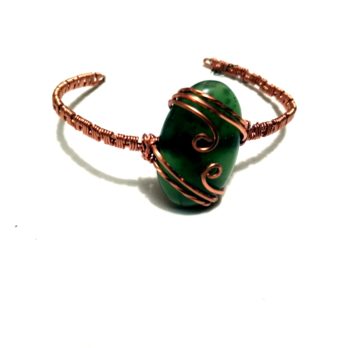 écrin de pierre bracelet pierre naturelle jade néphrite cuivre